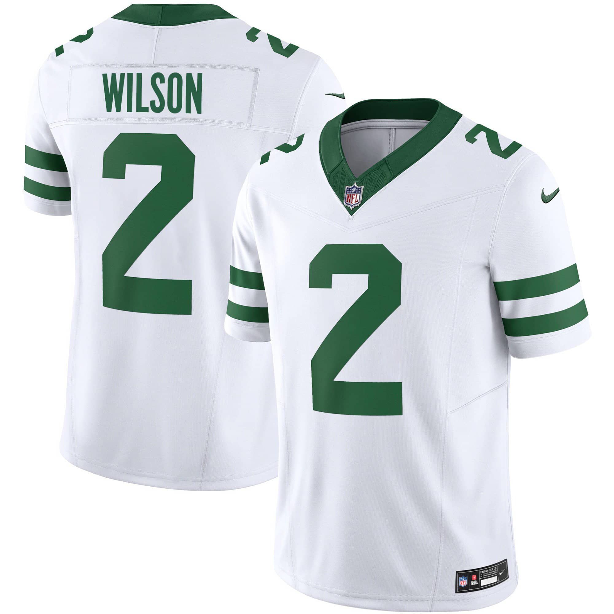 Men New York Jets #2 Wilson White 2024 Nike Limited NFL Jersey